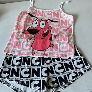 Ren and Stimpy Cartoon Network Polyester Pajama Set Size: XXL fit like L - NWOT